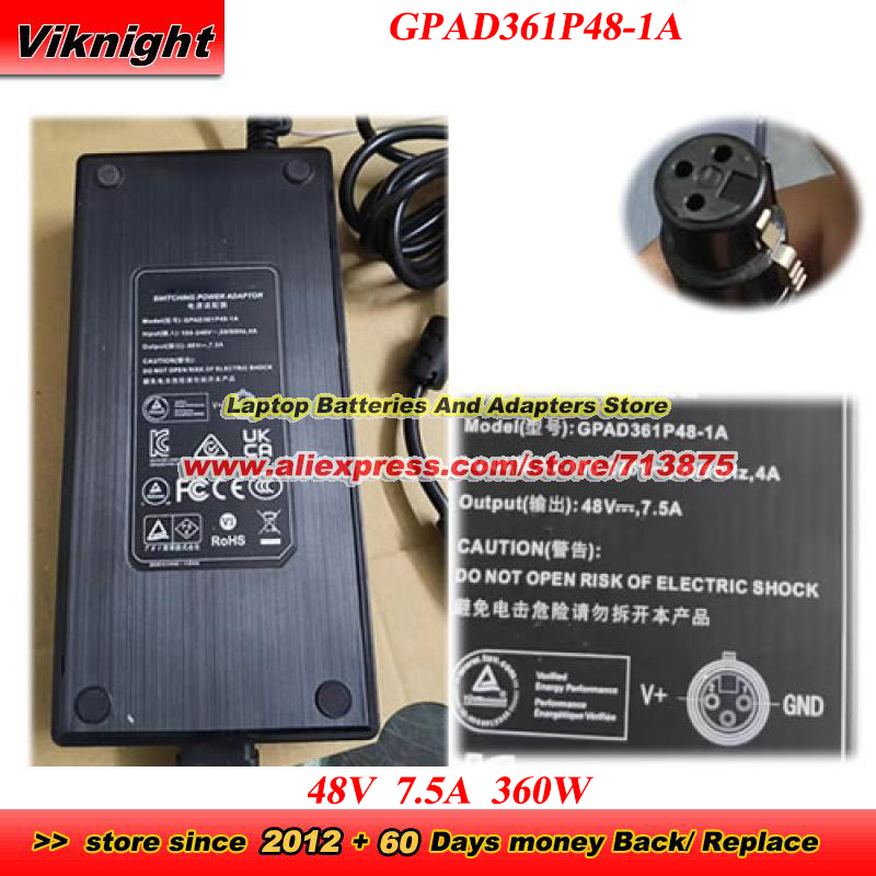 Photography Uk - Adaptador de Corriente GPAD361P48-1A 48V 7.5A