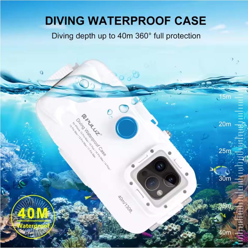 Funda impermeable de 40M para  - Photography With Iphone 15 reseña y precio